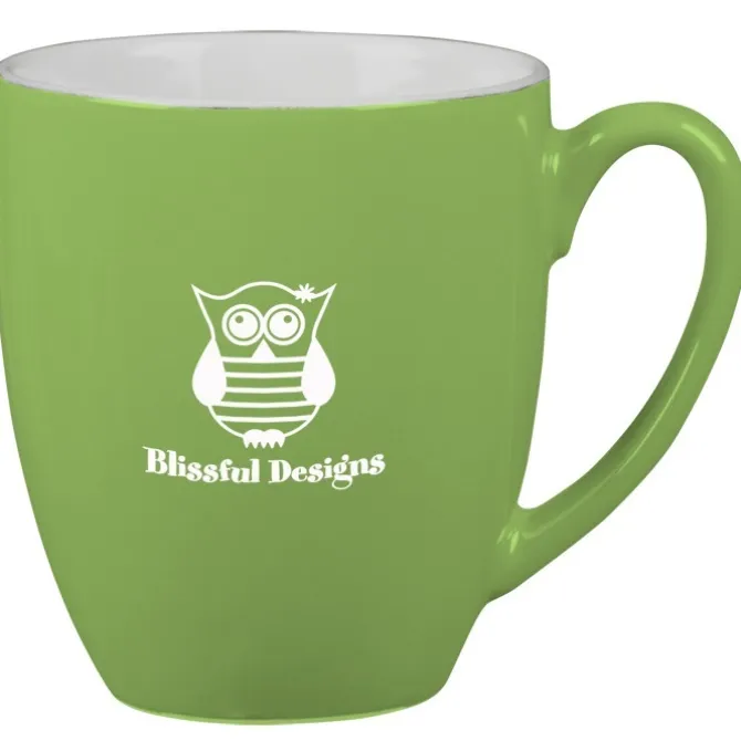 Duo-Tone Bistro Ceramic Mug - 16 oz