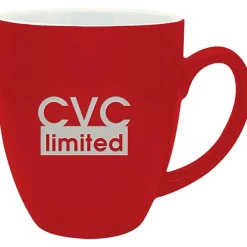 Duo-Tone Bistro Ceramic Mug - 16 oz - Deep Etch
