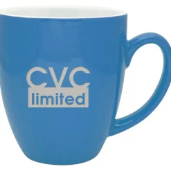 Duo-Tone Bistro Ceramic Mug - 16 oz - Deep Etch