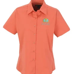 Easy Care Short Sleeve Stretch Poplin Blouse - Ladies'