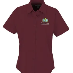 Easy Care Short Sleeve Stretch Poplin Blouse - Ladies'