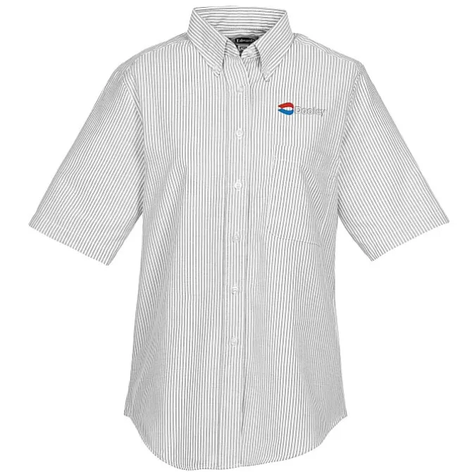 Easy Care Short Sleeve Stripe Oxford Shirt - Men's