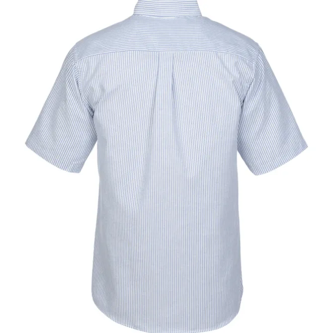 Easy Care Short Sleeve Stripe Oxford Shirt - Men's
