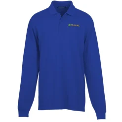 Easy Care Wrinkle Resist LS Cotton Pique Polo - Men's