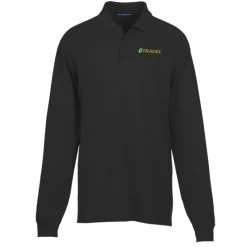 Easy Care Wrinkle Resist LS Cotton Pique Polo - Men's