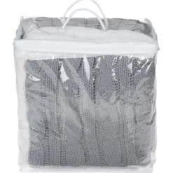 Elegant Cable Knit Chenille Throw - 24 hr