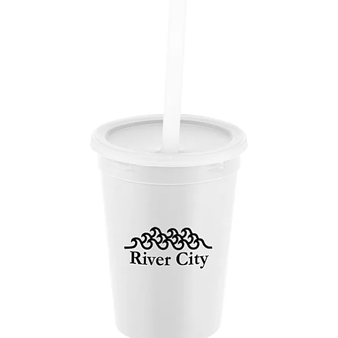 Event Stadium Cup with Lid & Straw - 12 oz