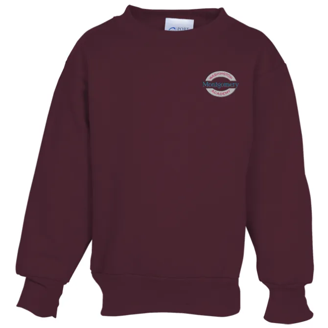 Fashion Crewneck Sweatshirt – Youth – Embroidered