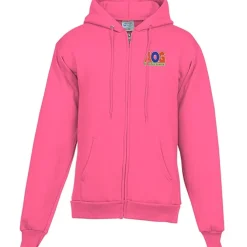 Fashion Full-Zip Hooded Sweatshirt - Men's - Embroidered