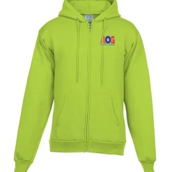 Fashion Full-Zip Hooded Sweatshirt - Men's - Embroidered