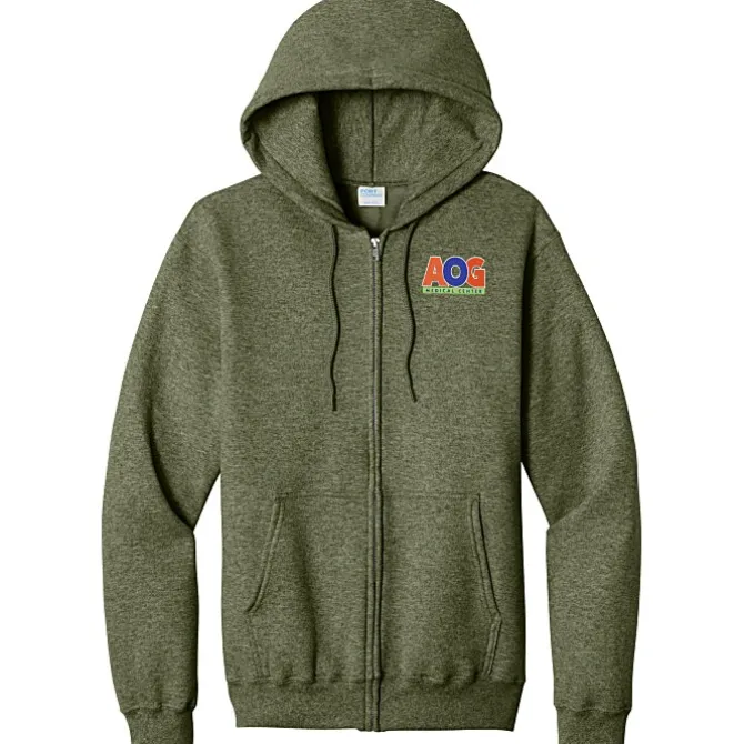Fashion Full-Zip Hooded Sweatshirt - Men's - Embroidered