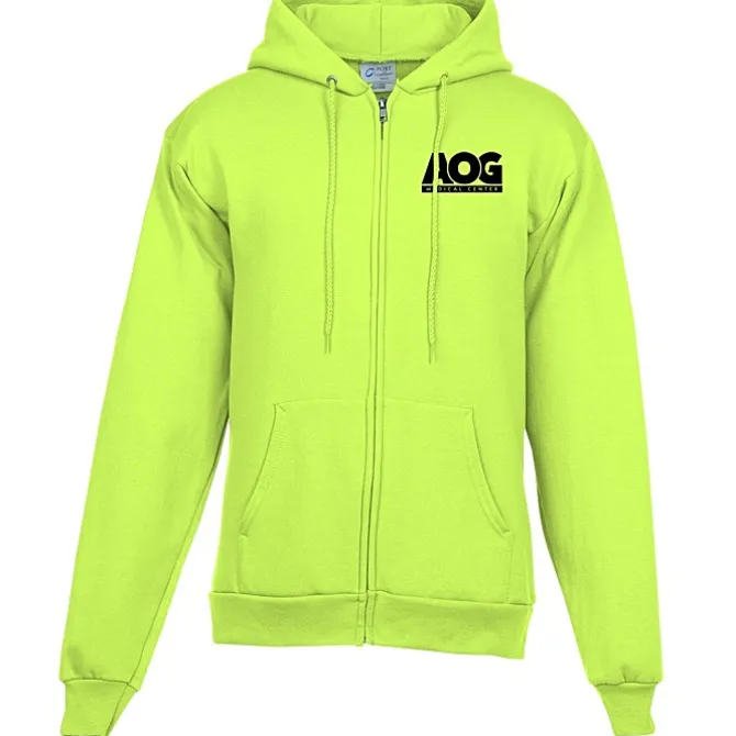 Fashion Full-Zip Hooded Sweatshirt - Men's - Screen