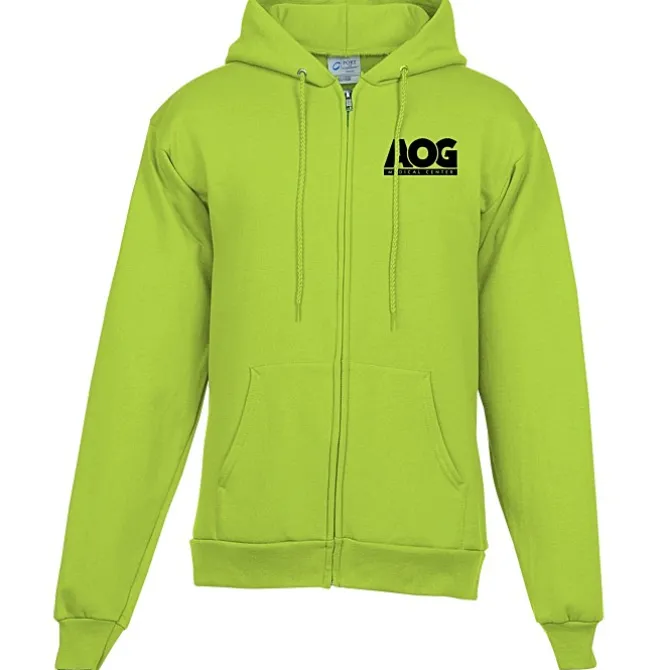 Fashion Full-Zip Hooded Sweatshirt - Men's - Screen