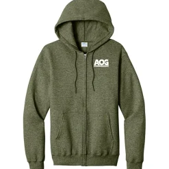 Fashion Full-Zip Hooded Sweatshirt - Men's - Screen
