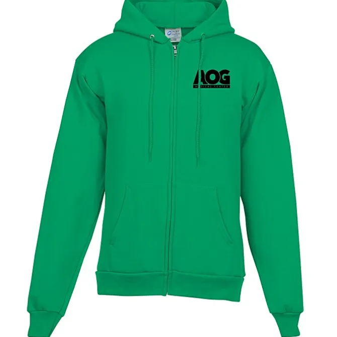 Fashion Full-Zip Hooded Sweatshirt - Men's - Screen