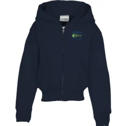 Fashion Full-Zip Hooded Sweatshirt – Youth – Embroidered
