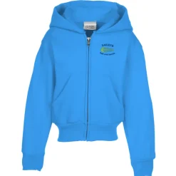 Fashion Full-Zip Hooded Sweatshirt – Youth – Embroidered
