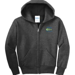 Fashion Full-Zip Hooded Sweatshirt – Youth – Embroidered