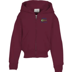 Fashion Full-Zip Hooded Sweatshirt – Youth – Embroidered