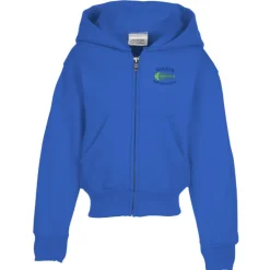 Fashion Full-Zip Hooded Sweatshirt – Youth – Embroidered