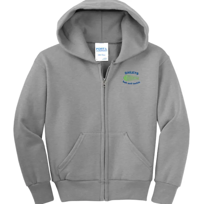 Fashion Full-Zip Hooded Sweatshirt – Youth – Embroidered
