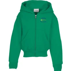 Fashion Full-Zip Hooded Sweatshirt – Youth – Embroidered