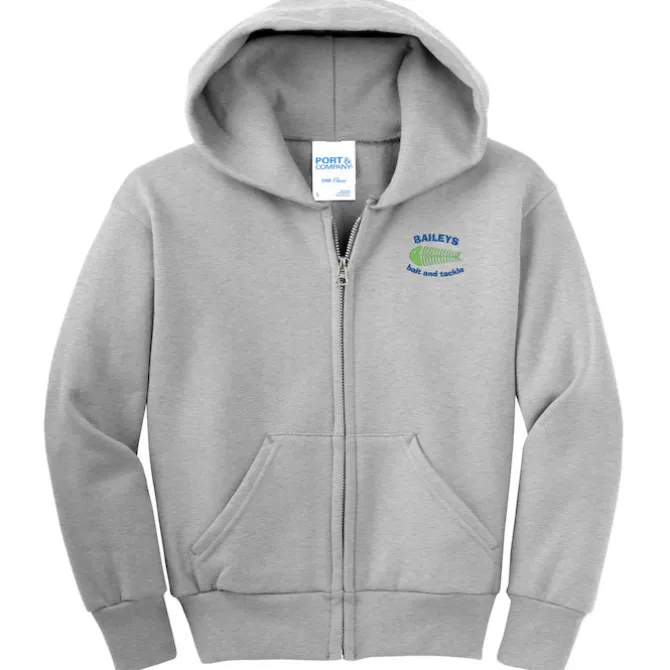 Fashion Full-Zip Hooded Sweatshirt – Youth – Embroidered