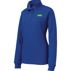 Feminine Fit 1/4-Zip Sweatshirt - Ladies' - Embroidered - 24 hr