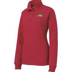 Feminine Fit 1/4-Zip Sweatshirt - Ladies' - Embroidered - 24 hr