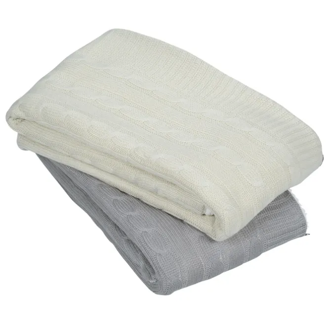 Field & Co. Cable Knit Sherpa Blanket
