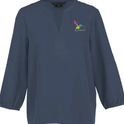 Fine Crepe 3/4-Sleeve Stretch Blouse - Ladies'