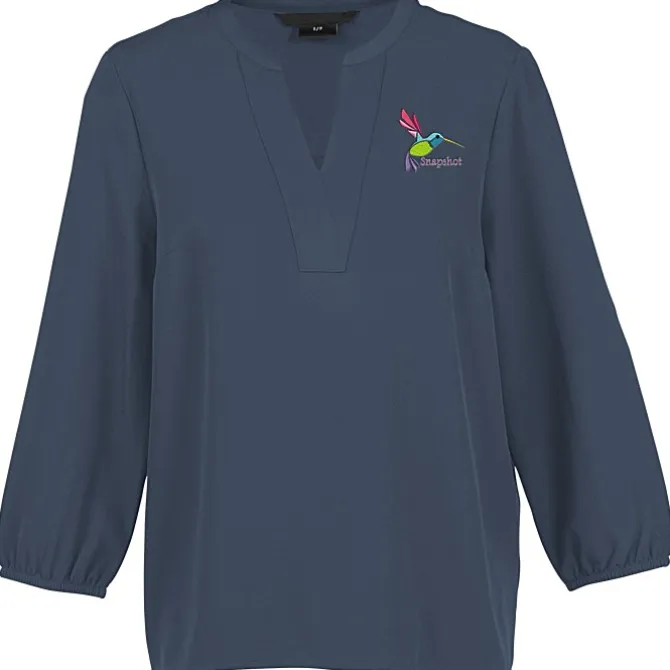 Fine Crepe 3/4-Sleeve Stretch Blouse - Ladies'