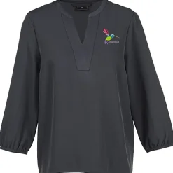 Fine Crepe 3/4-Sleeve Stretch Blouse - Ladies'