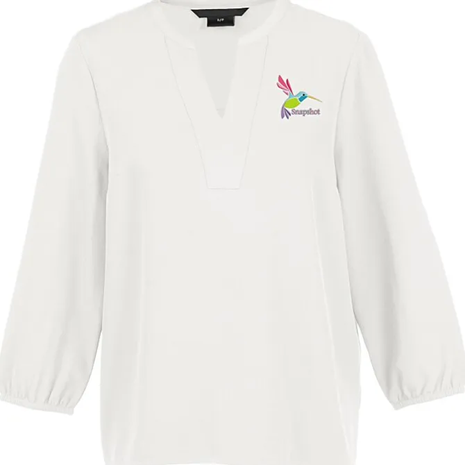 Fine Crepe 3/4-Sleeve Stretch Blouse - Ladies'