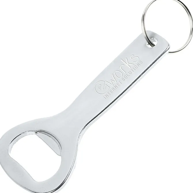 Flat Top Bottle Opener Keychain