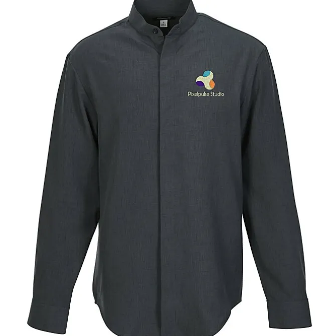 FlexBatiste Banded Collar Shirt - Men's