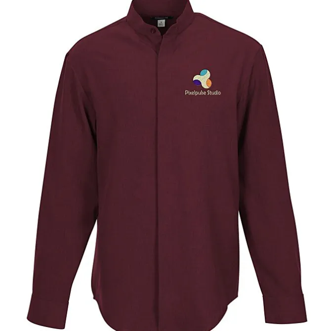 FlexBatiste Banded Collar Shirt - Men's