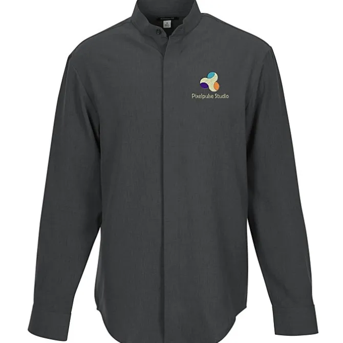 FlexBatiste Banded Collar Shirt - Men's