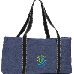 Front Pocket Heathered Utility Tote - Embroidered