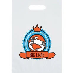 Full Color Die Cut Handle Plastic Bag - 13 inches x 9 inches