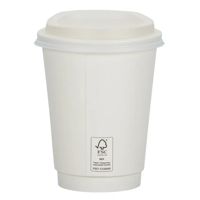 Full Color Insulated Paper Cup with Lid - 12 oz.
