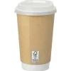 Full Color Insulated Paper Cup with Lid - 16 oz. - Natural