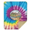 Full Color Sherpa Lined Throw Blanket - Tie-Dye