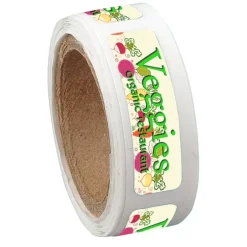Full Color Sticker by the Roll - Rectangle - 5/16 inches x 1-1/8 inches