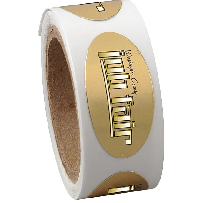Full Color Sticker by the Roll - Oval - 1/2 inches x 1 inch