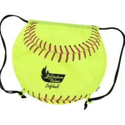 Game Time! Softball Drawstring Backpack