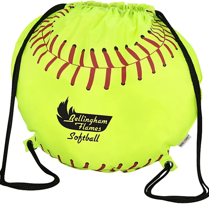 Game Time! Softball Drawstring Backpack - 24 hr