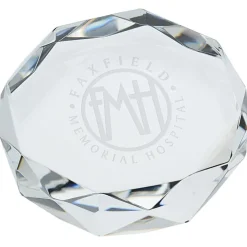 Gem Cut Crystal Paperweight
