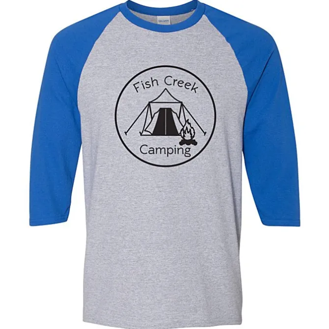 Gildan Heavy Cotton 3/4 Sleeve Raglan T-Shirt - Screen