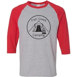 Gildan Heavy Cotton 3/4 Sleeve Raglan T-Shirt - Screen